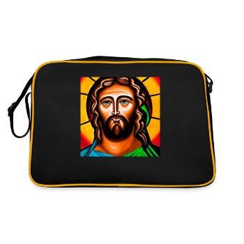 Portrait de Jésus-Christ - Sac Retro - noir/or - Dos