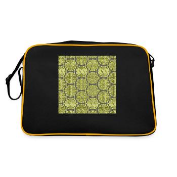 Modèle chinois - Sac Retro - noir/or - Dos