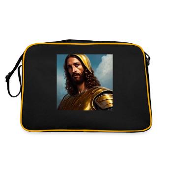 Jésus-Christ, Roi des rois. Peinture numérique - Sac Retro - noir/or - Dos