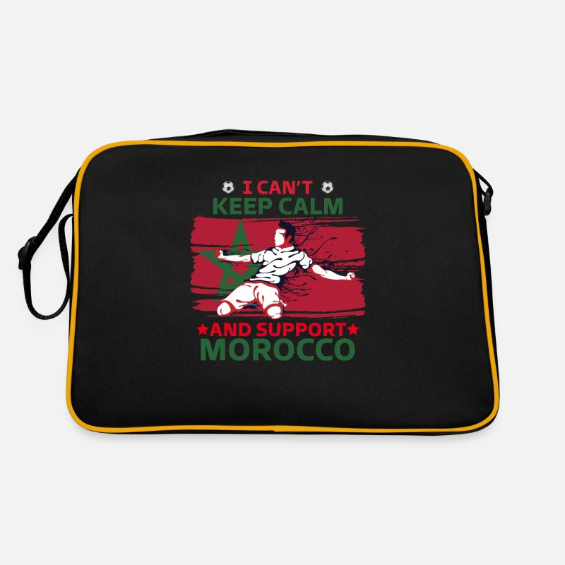 Stay calm and support Morocco - Retro Bag - black/gold