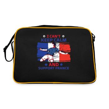 rester calme et soutenir le France - Sac Retro - noir/or - Dos