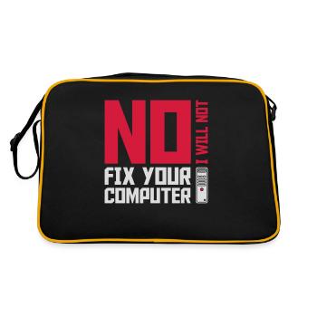 not fix your computer - Retro Bag - black/gold - Back