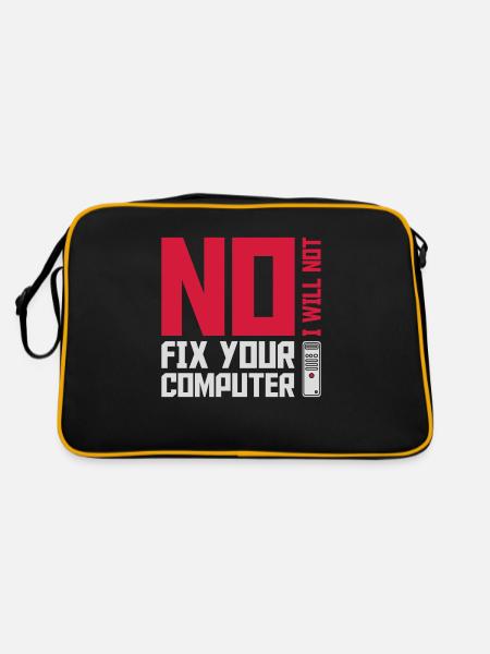 not fix your computer - Retro Bag - black/gold - Back