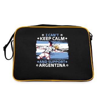 rester calme et soutenir l'Argentine - Sac Retro - noir/or - Dos