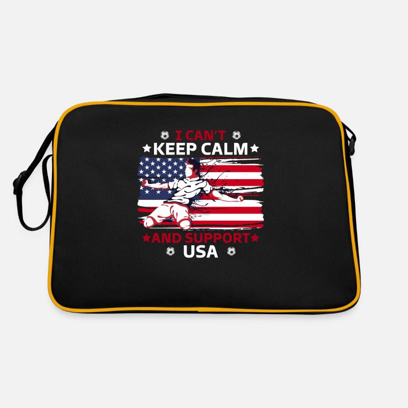 keep calm and support usa Retro Bag