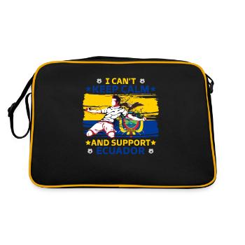 rester calme et soutenir l'équateur - Sac Retro - noir/or - Dos