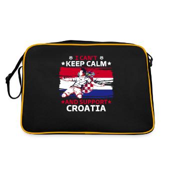 rester calme et soutenir la croatie - Sac Retro - noir/or - Dos