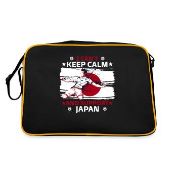 rester calme et soutenir le Japon - Sac Retro - noir/or - Dos
