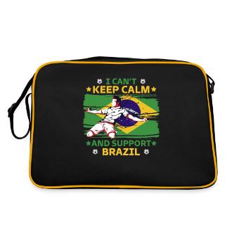 rester calme et soutenir le Brésil - Sac Retro - noir/or - Dos