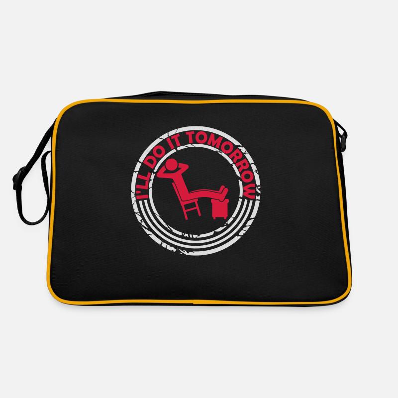 do it tomorrow Zitat Retro Tasche