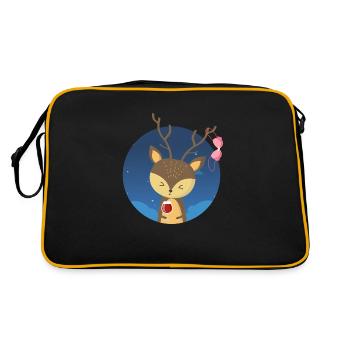 Cerfs et fête - Sac Retro - noir/or - Dos