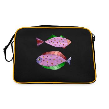 Poissons - Sac Retro - noir/or - Dos