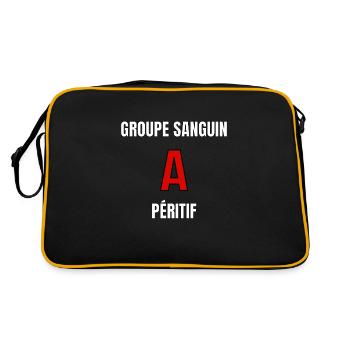Groupe sanguin À péritif - Sac Retro - noir/or - Dos
