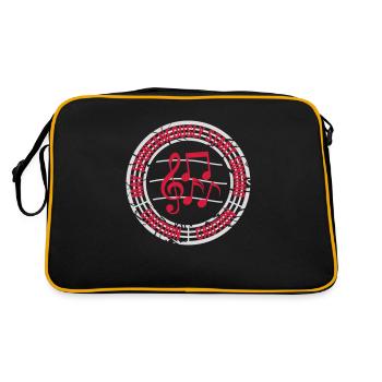 may spontaneously start singing - Retro Tasche - Schwarz/Gold - Hinten