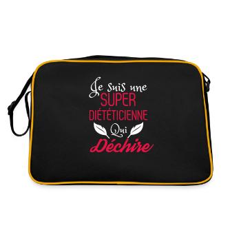 Super diététicienne qui déchire - Sac Retro - noir/or - Dos