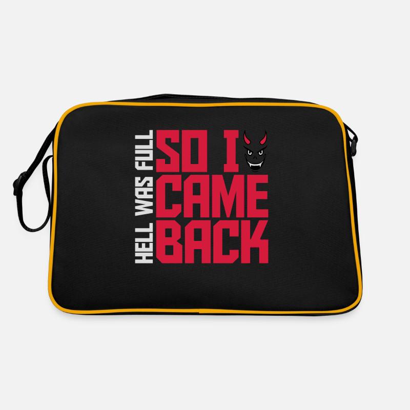 hell was full Zitat Retro Tasche