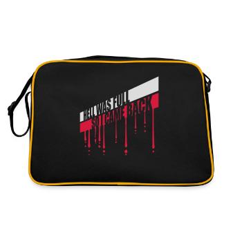 hell was full Zitat - Retro Tasche - Schwarz/Gold - Hinten
