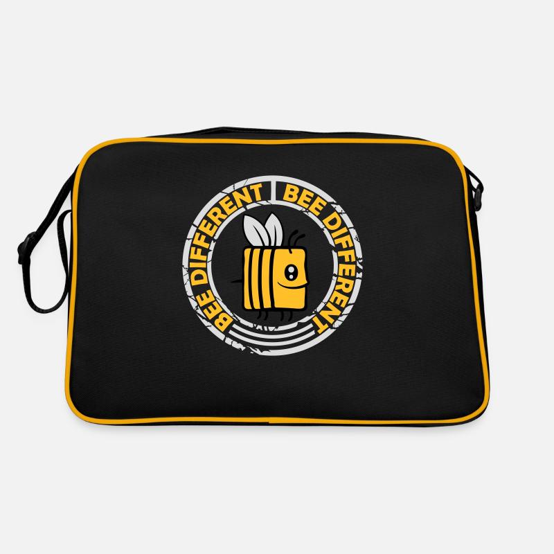 bee different Spruch Zitat Retro Tasche