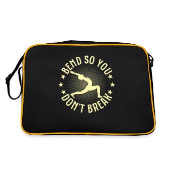 Bend So You Don't Break Pilates Exercise - Retro Bag - black/gold - Back