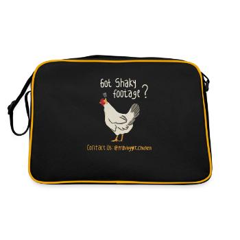 Chicken Vlog Funny - Retro Bag - black/gold - Back