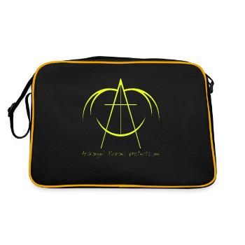 Michel archange saint ange chrétien saint snkt - Sac Retro - noir/or - Dos