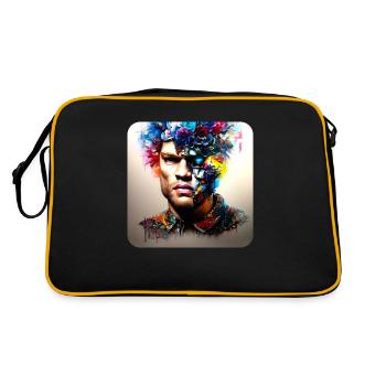 His deep rolling - Retro Bag - black/gold - Back