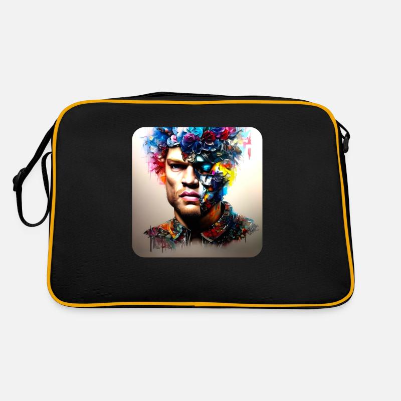 His deep rolling - Retro Tasche - Schwarz/Gold