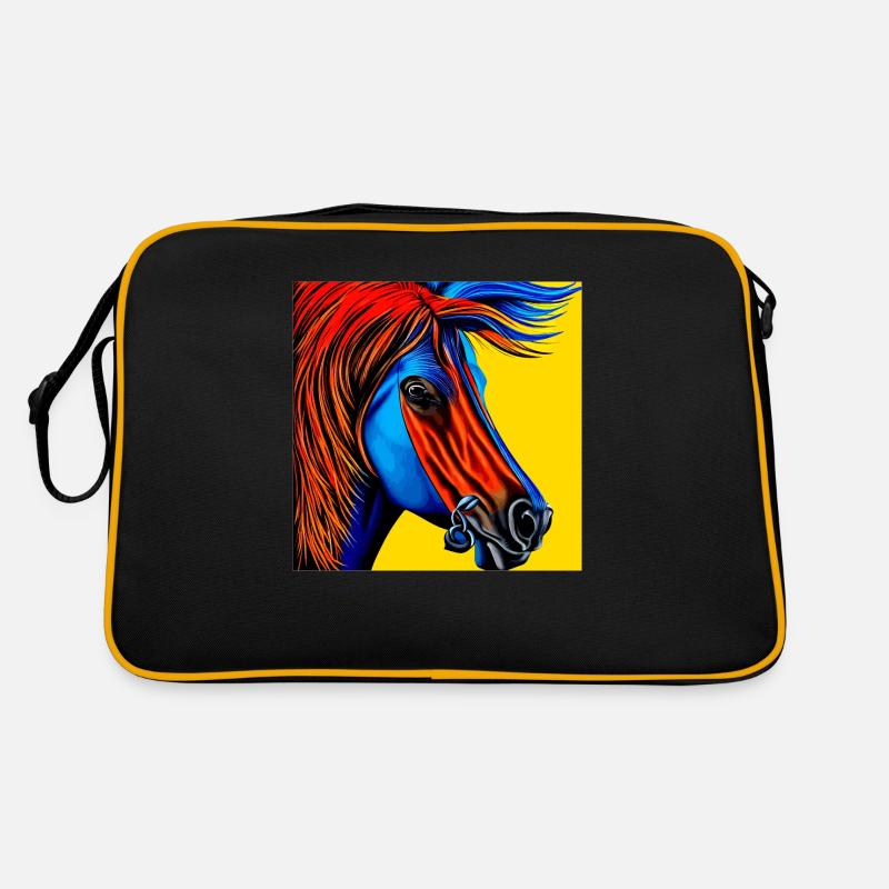 Illustration colorée d’un cheval Sac Retro