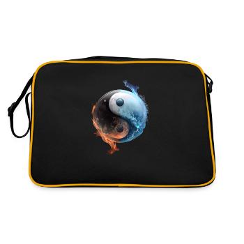Ying and Yang Fire and ice in balance - Retro Bag - black/gold - Back