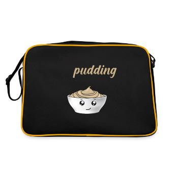 Funny Thanks For Pudding Up With Me - Retro Bag - black/gold - Back