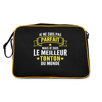 meilleur tonton / cadeau humour tonton - Sac Retro - noir/or - Dos