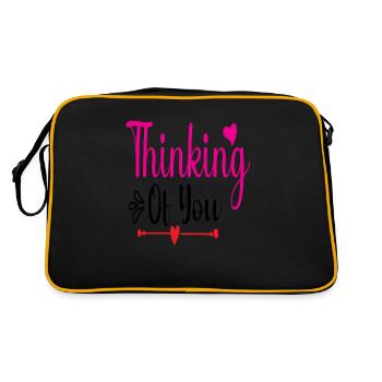 Thinking of you - Retro Tasche - Schwarz/Gold - Hinten