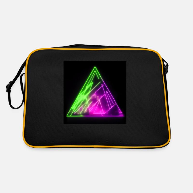 Trippy Neon Sign Triangle Abstract Artwork Retro Tasche