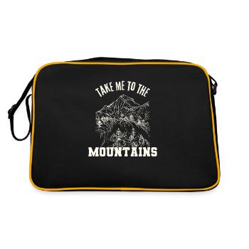 Emmenez-moi à la montagne Tentes de camping en plein air - Sac Retro - noir/or - Dos