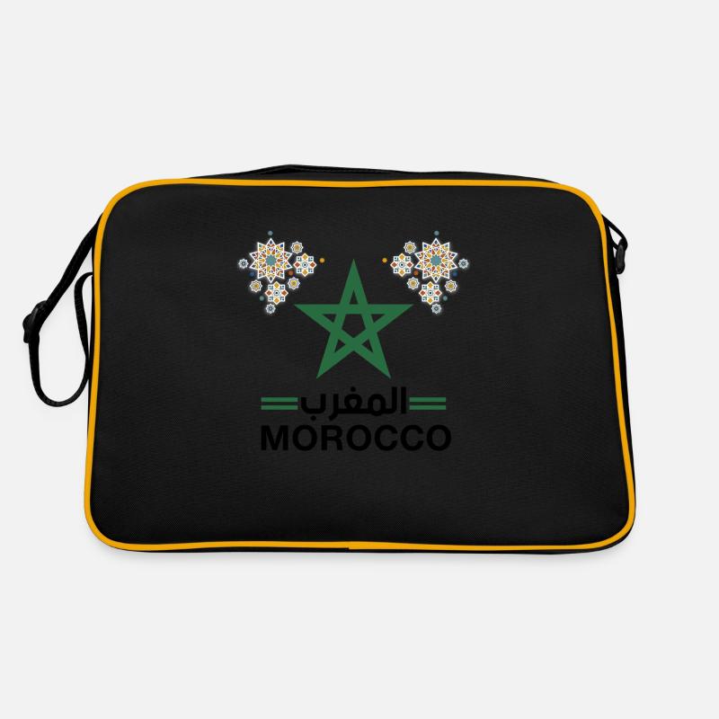 Marokko - Retro Tasche - Schwarz/Gold