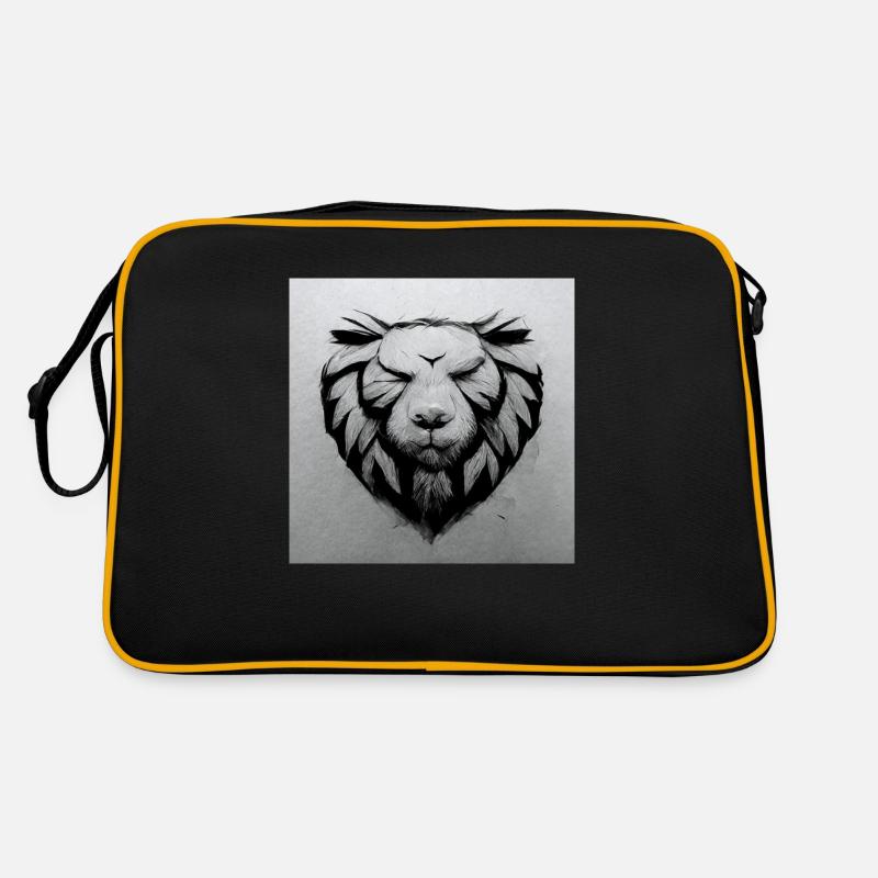 Löwen Kopf Retro Tasche