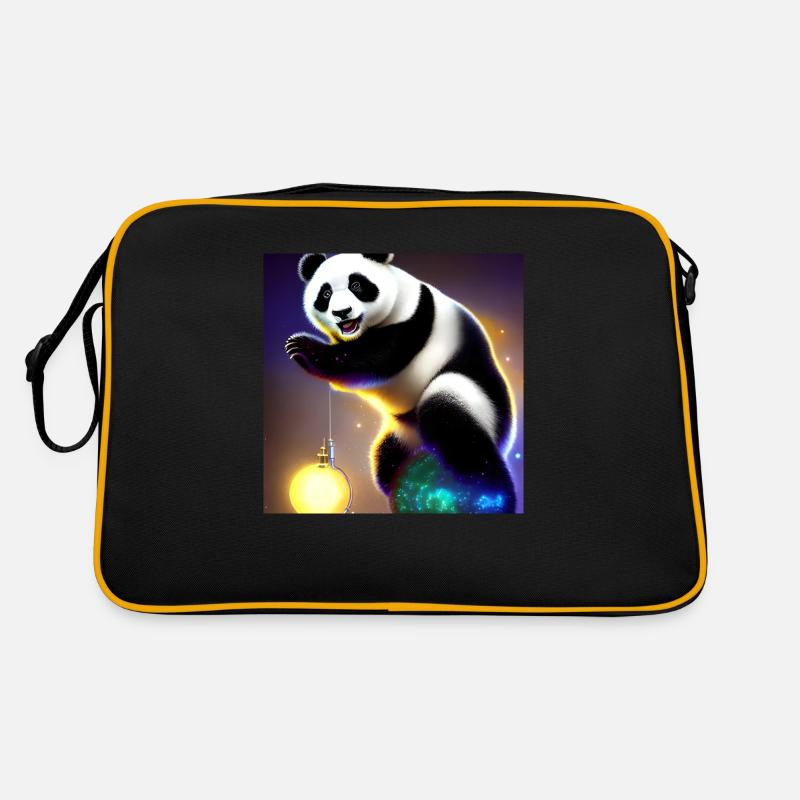 A panda for every heart - Retro Bag - black/gold