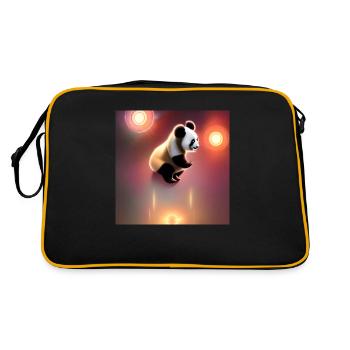 Un panda pour tous les cœurs - Sac Retro - noir/or - Dos