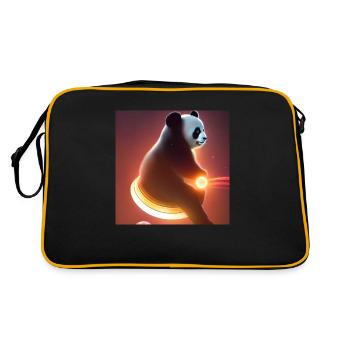 Un panda pour tous les cœurs - Sac Retro - noir/or - Dos