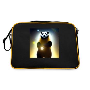 Un panda pour tous les cœurs - Sac Retro - noir/or - Dos