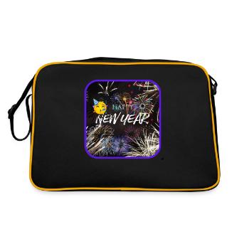 Happy New Year, colorful theme. - Retro Bag - black/gold - Back
