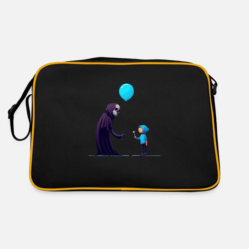 Freundlicher Tod - Retro Tasche - Schwarz/Gold