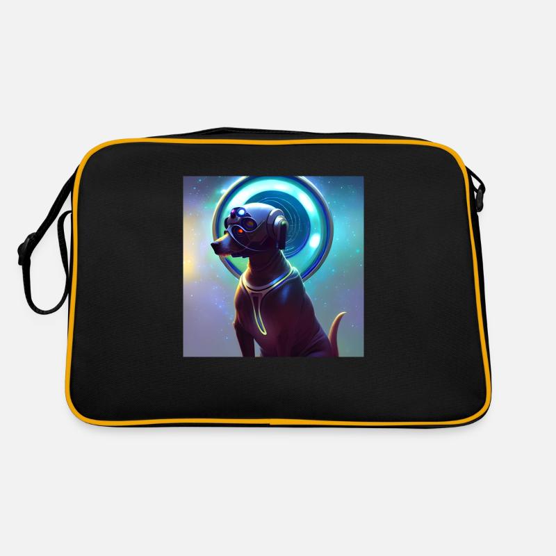 Le chien de l’univers - Sac Retro - noir/or