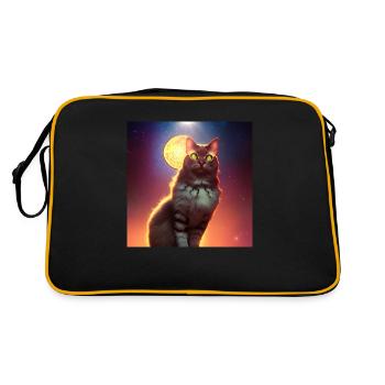 Le chat de l’univers - Sac Retro - noir/or - Dos