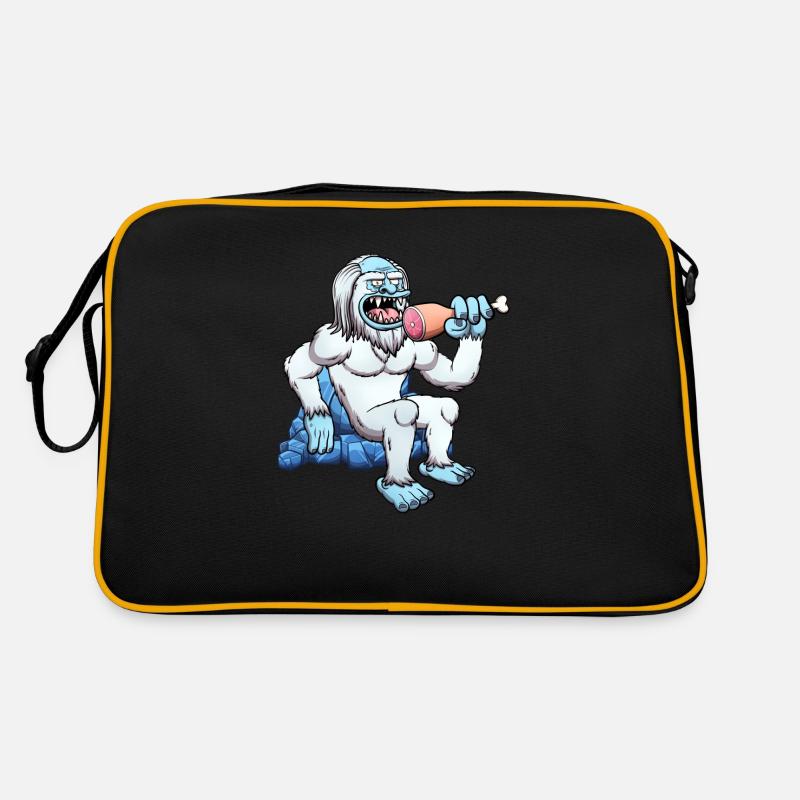Yeti mangeant de la viande Sac Retro