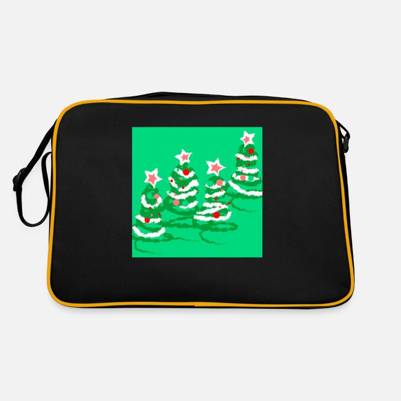 Weihnachtsbäume Retro Tasche
