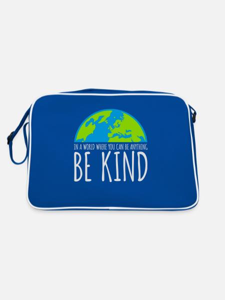 you can be kind - Retro Bag - blue/white - Back
