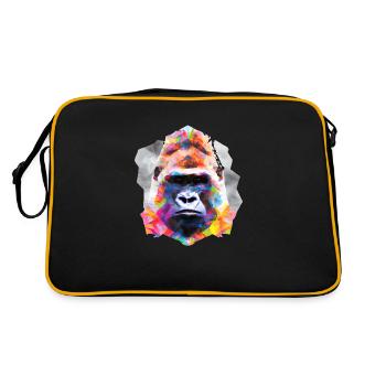 Abstract Pride and Power Gorilla - Retro Bag - black/gold - Back