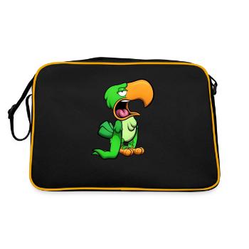 Perroquet vert ennuyé - Sac Retro - noir/or - Dos