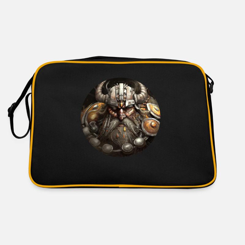 Wikinger - Retro Tasche - Schwarz/Gold